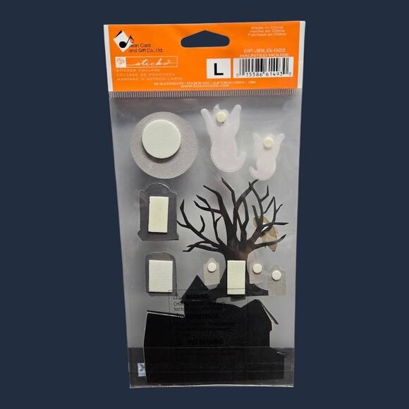 Halloween Stickers: Jolee's Lock And Key, Haunted House, Orange Alphabet Numbers - Picture 8 of 9